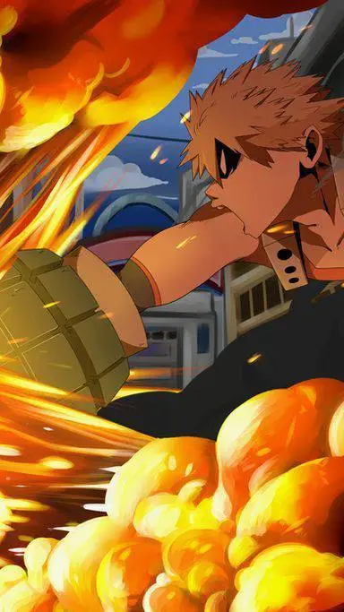 ai character: katsuki bakugo  background