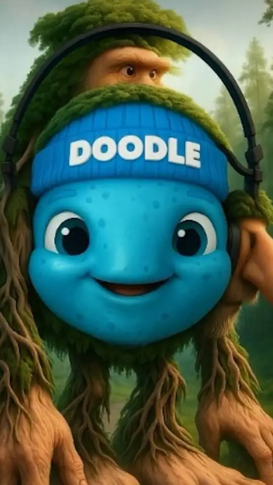 ai character: doodle background