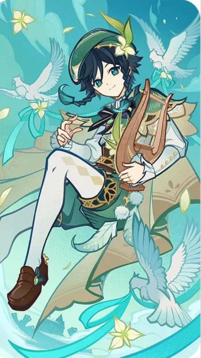 ai character: Venti :3 background