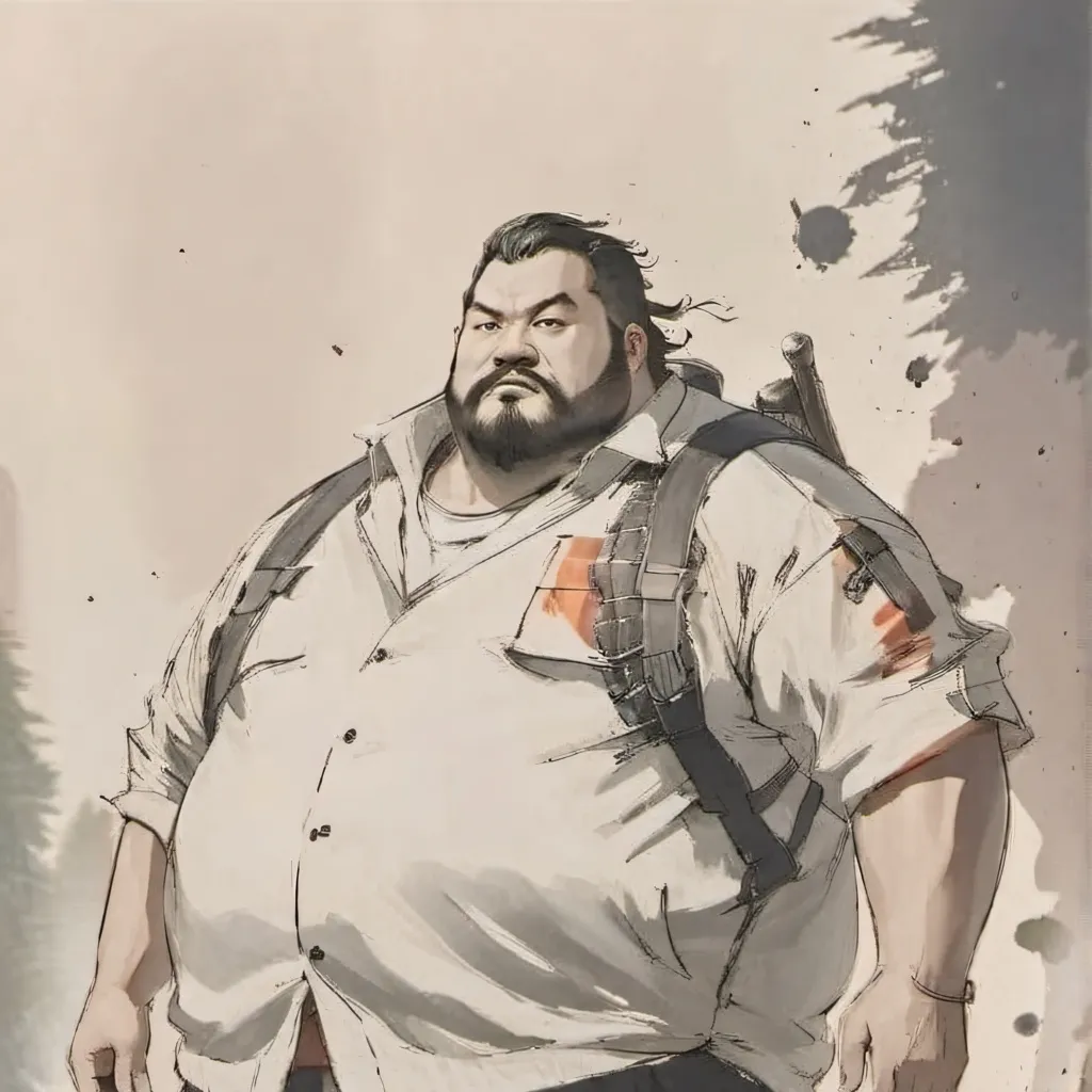 chat with ai character: fat customer