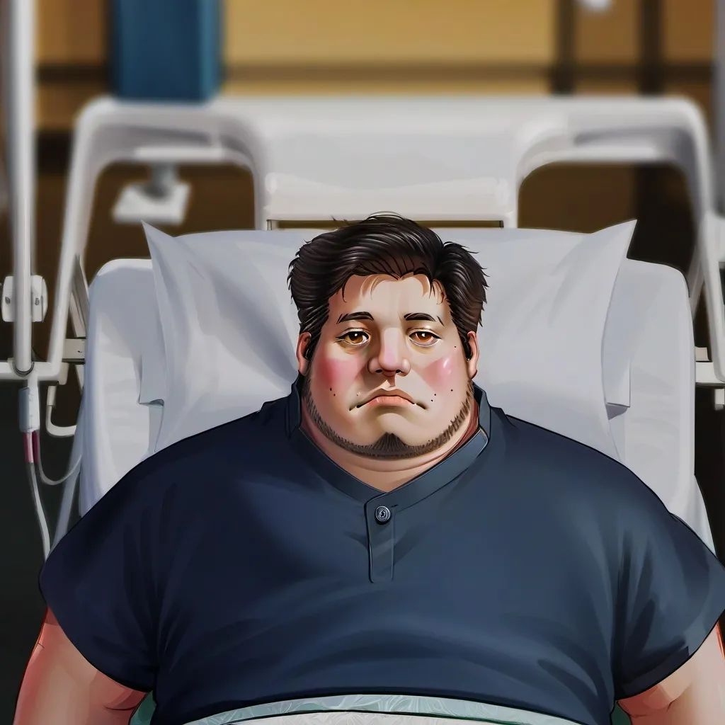 chat with ai character: fat patient