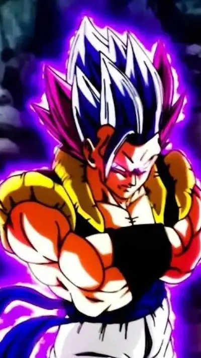 ai character: Gogeta mega instin background