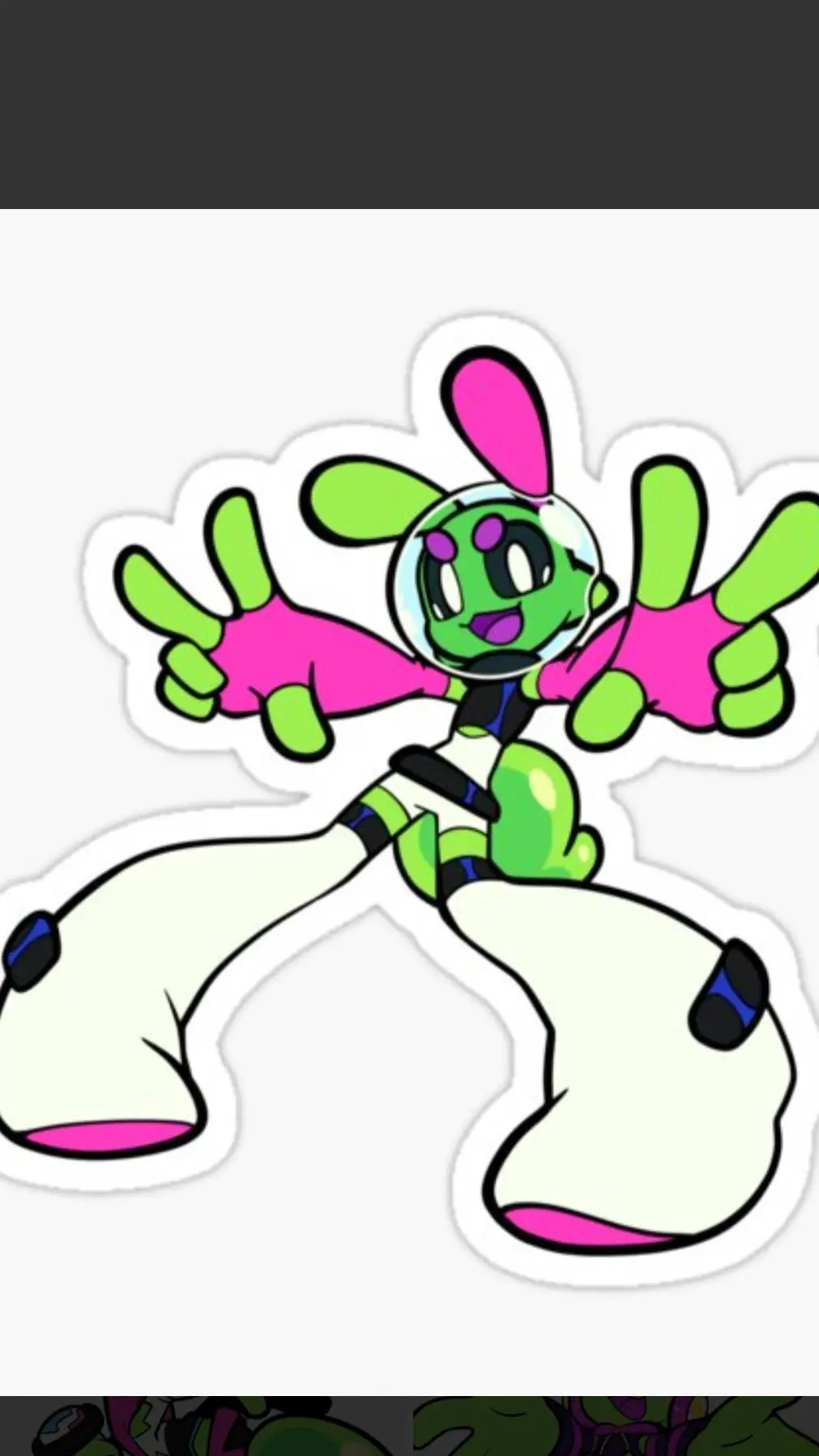 ai character: sploot the alien ❤ background