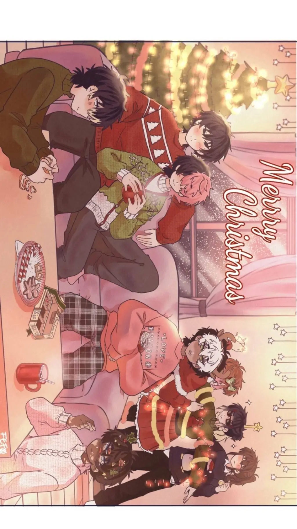 ai character: Christmas night! background