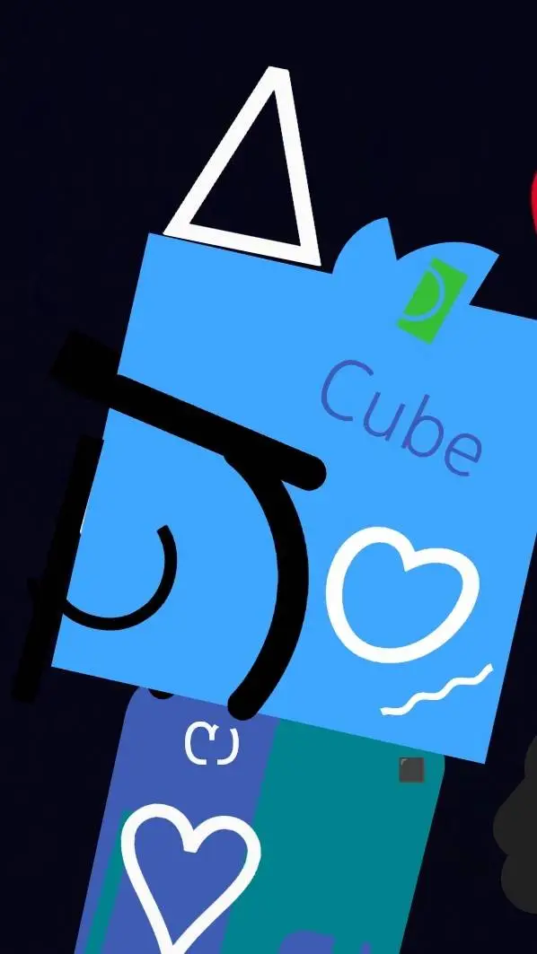 ai character: Cube background