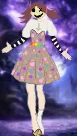 ai character: rainbow  background