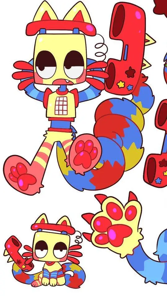ai character: digital circus background
