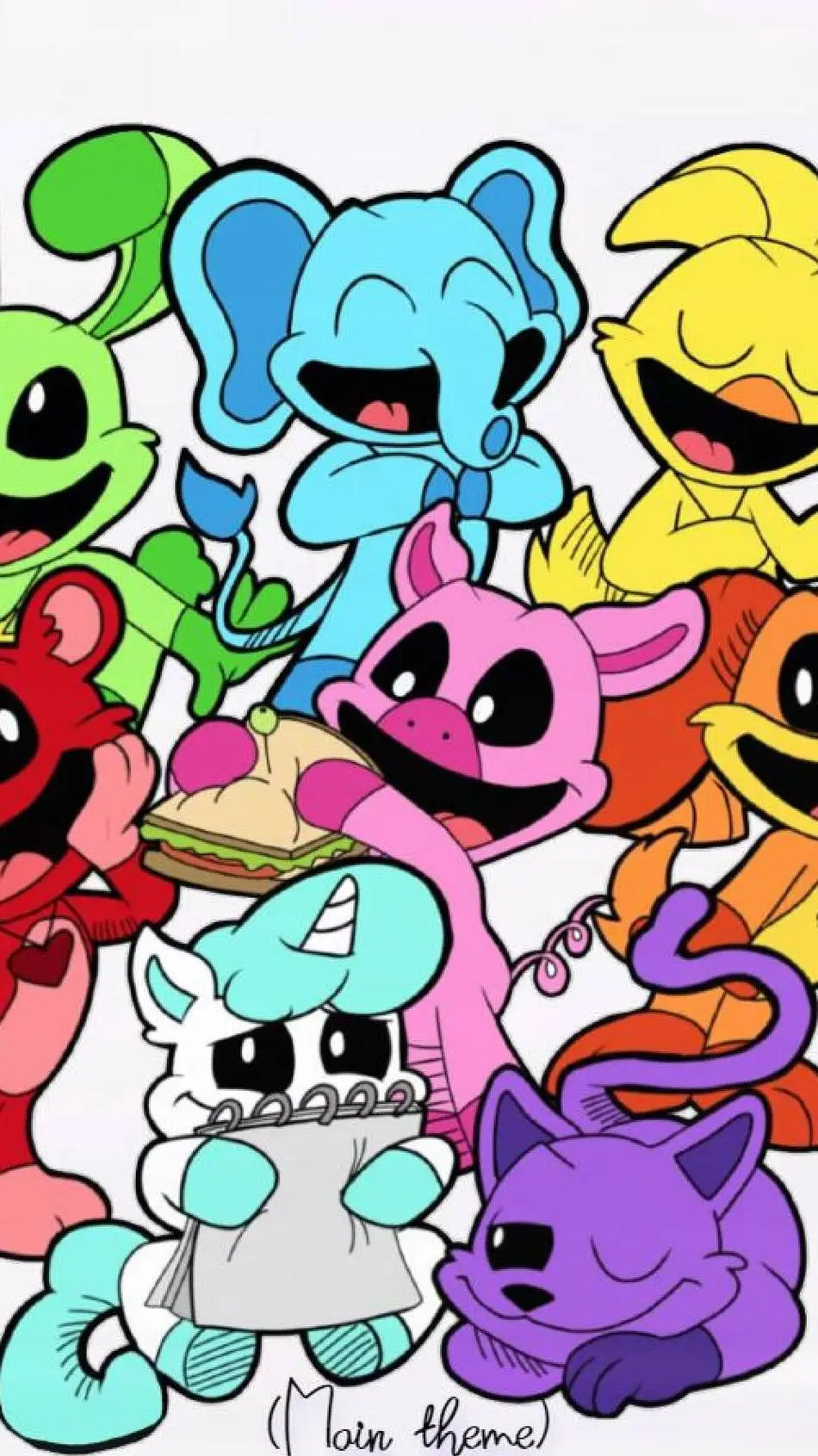 ai character: Smiling Critters🤘 background