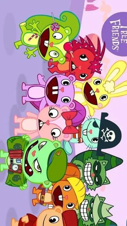 ai character: happy tree friends background