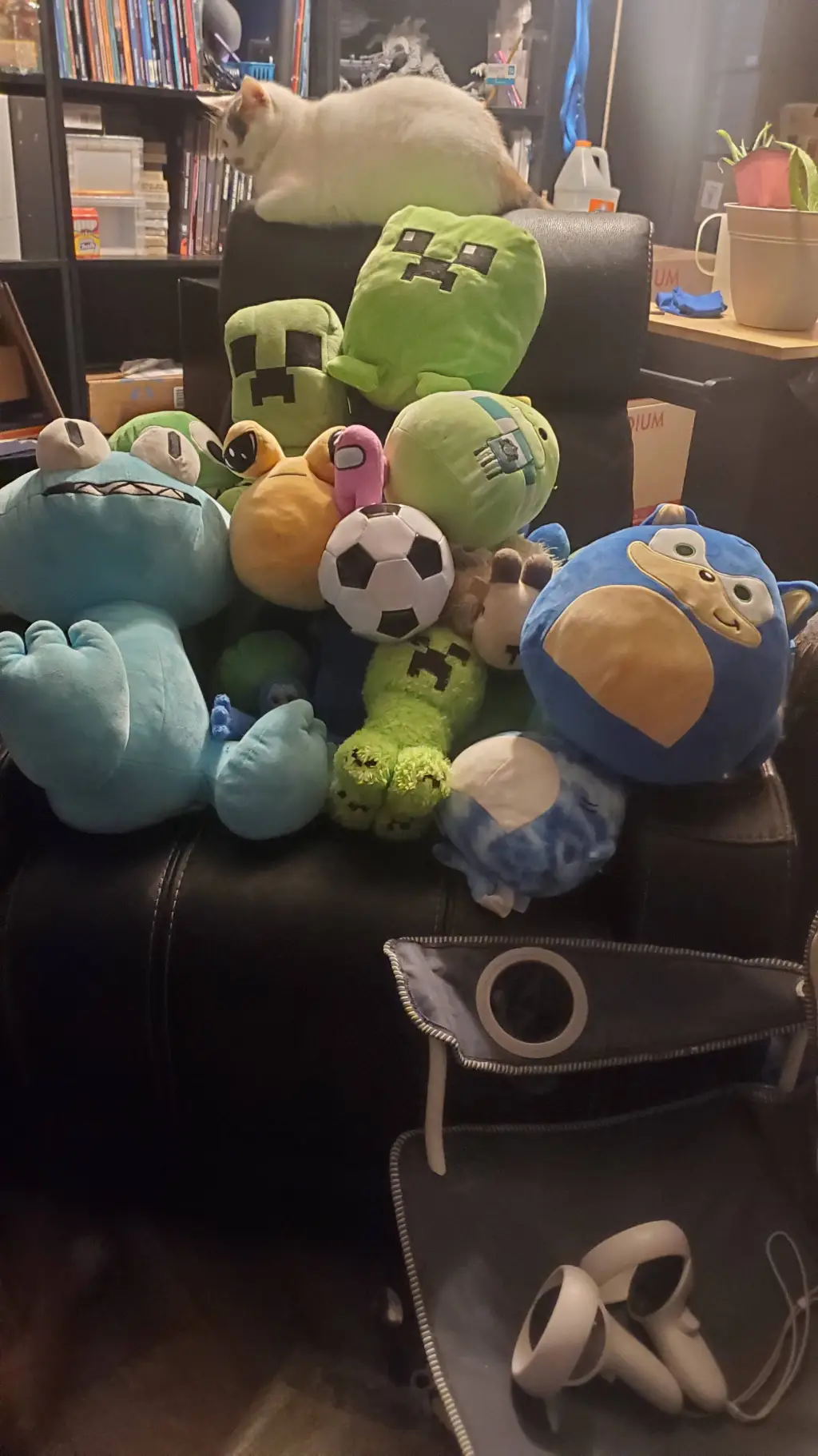 ai character: all my plushies:] background