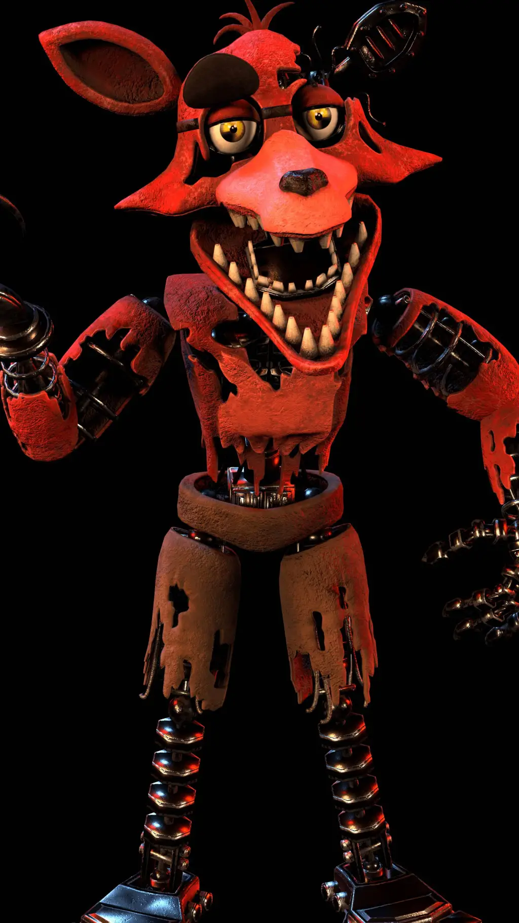 ai character: withered foxy background