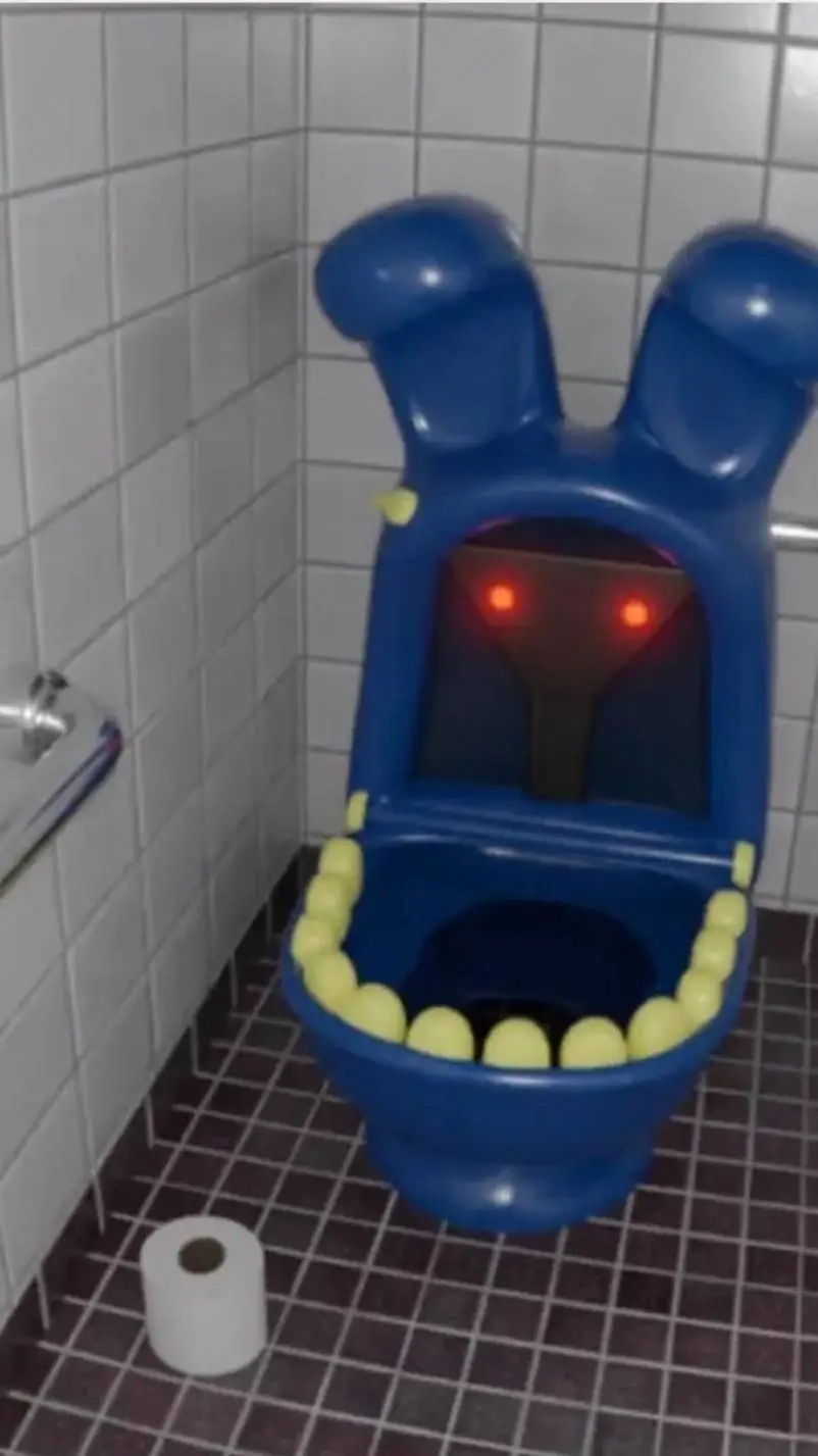 ai character: toilet bonnie  background
