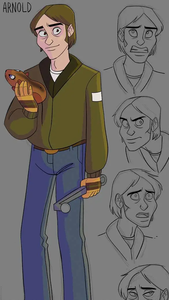 ai character: Arnold  background