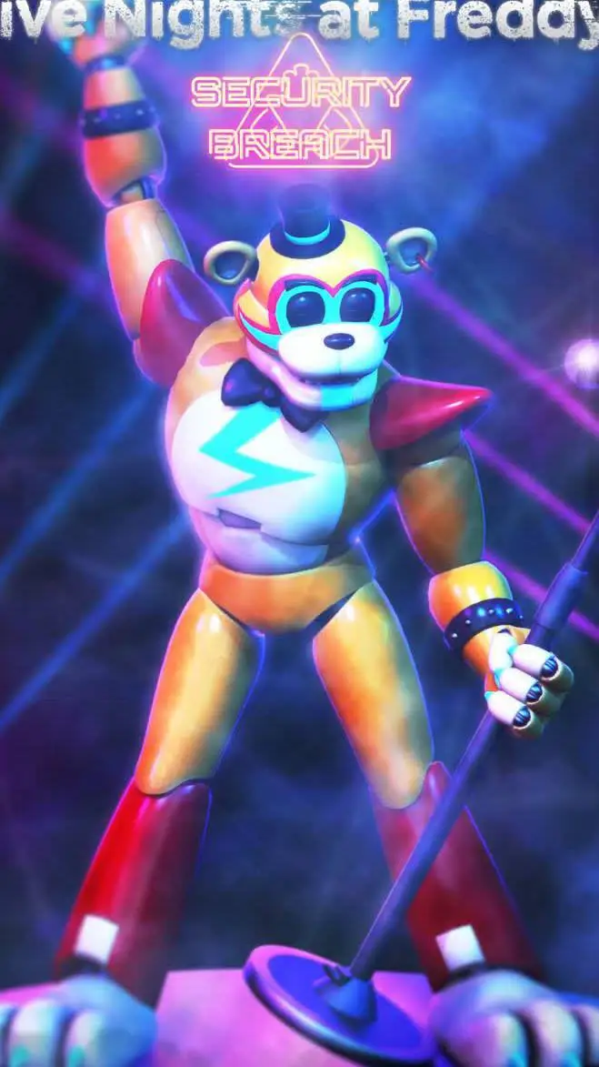 ai character: glamrock Freddy  background