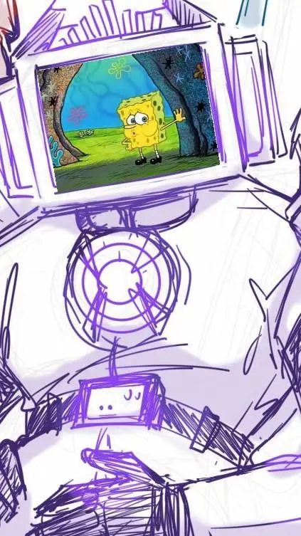 ai character: Titan tv woman  background