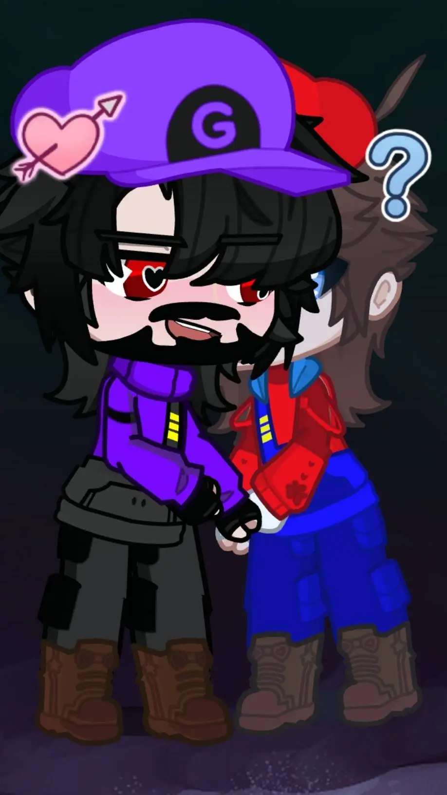 ai character: 💜Mar3👁👄👁❤ background