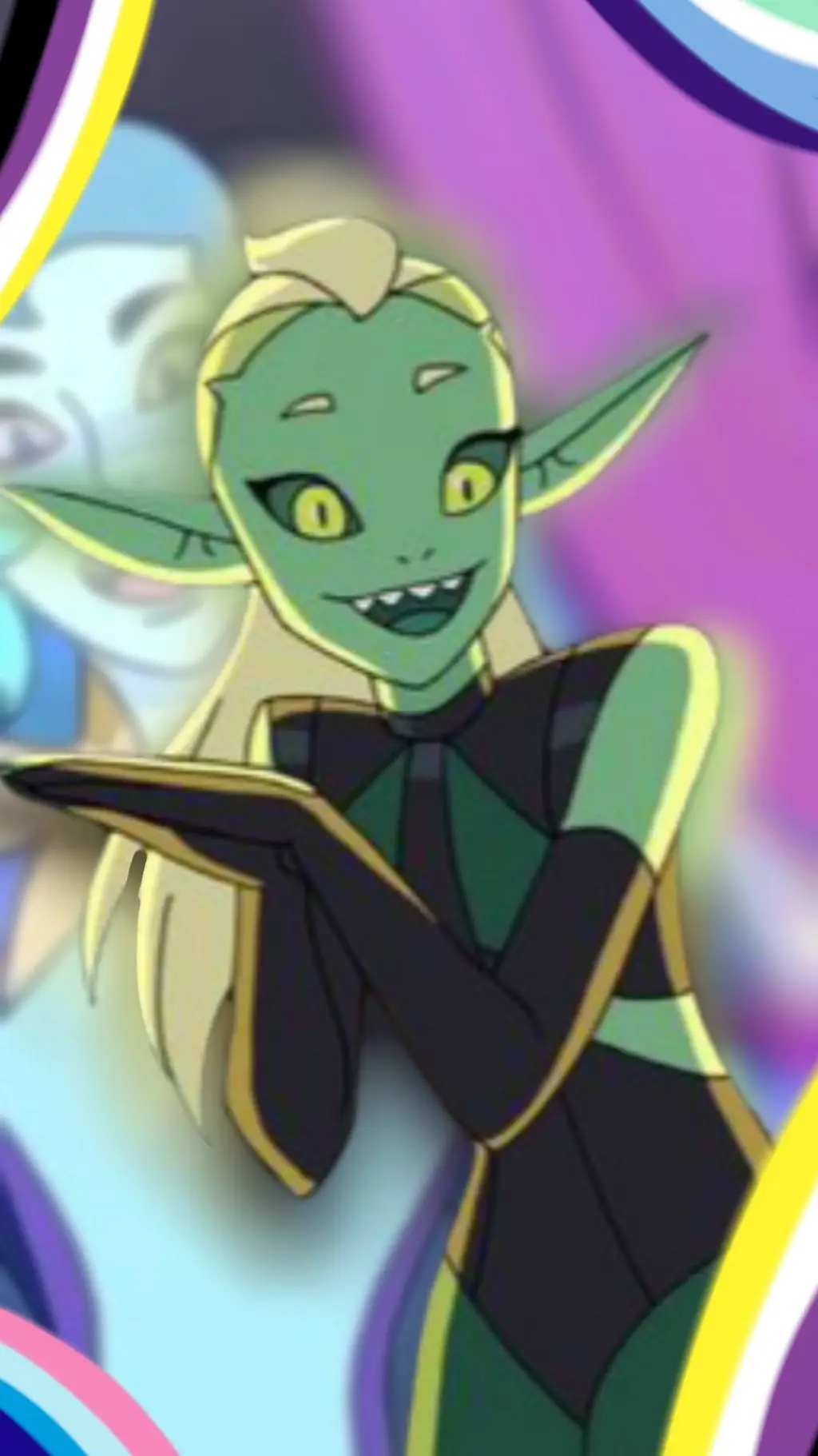 ai character: 💚double trouble 🎭 background