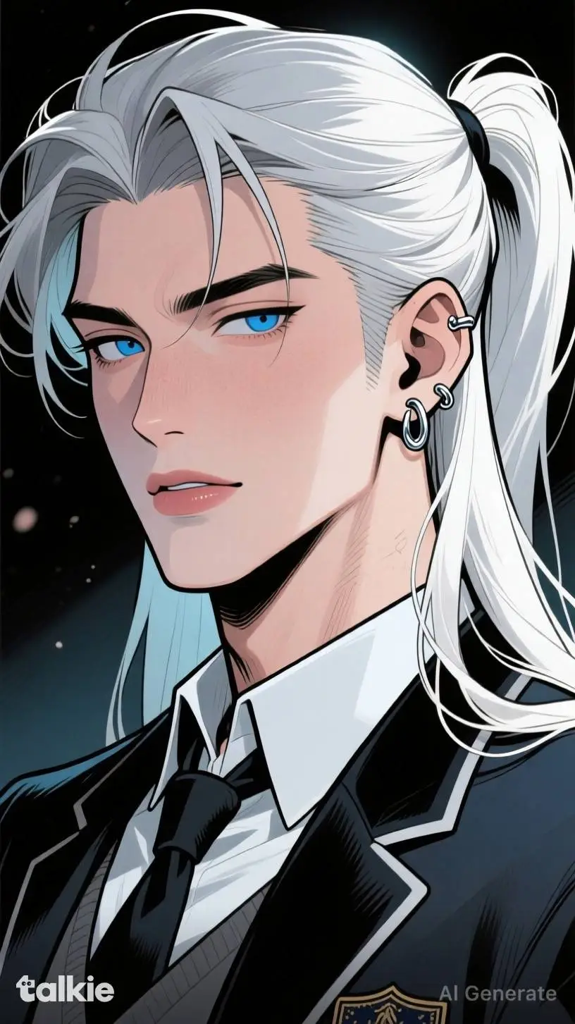 ai character: Ice on black well background