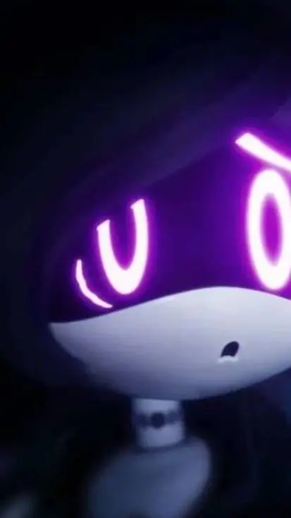 ai character: Uzi but worried background