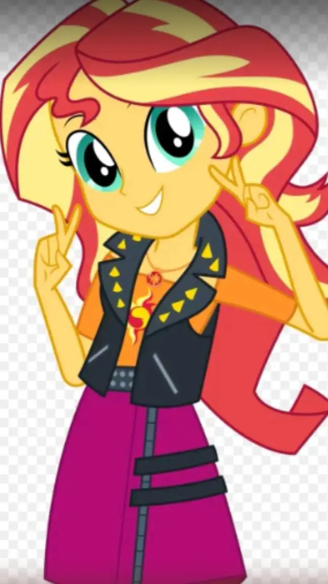 ai character: Sunset Shimmer  background
