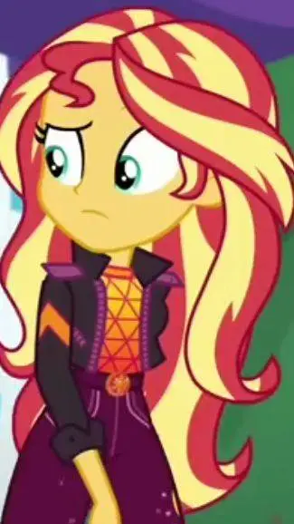 ai character: Sunset Shimmer  background