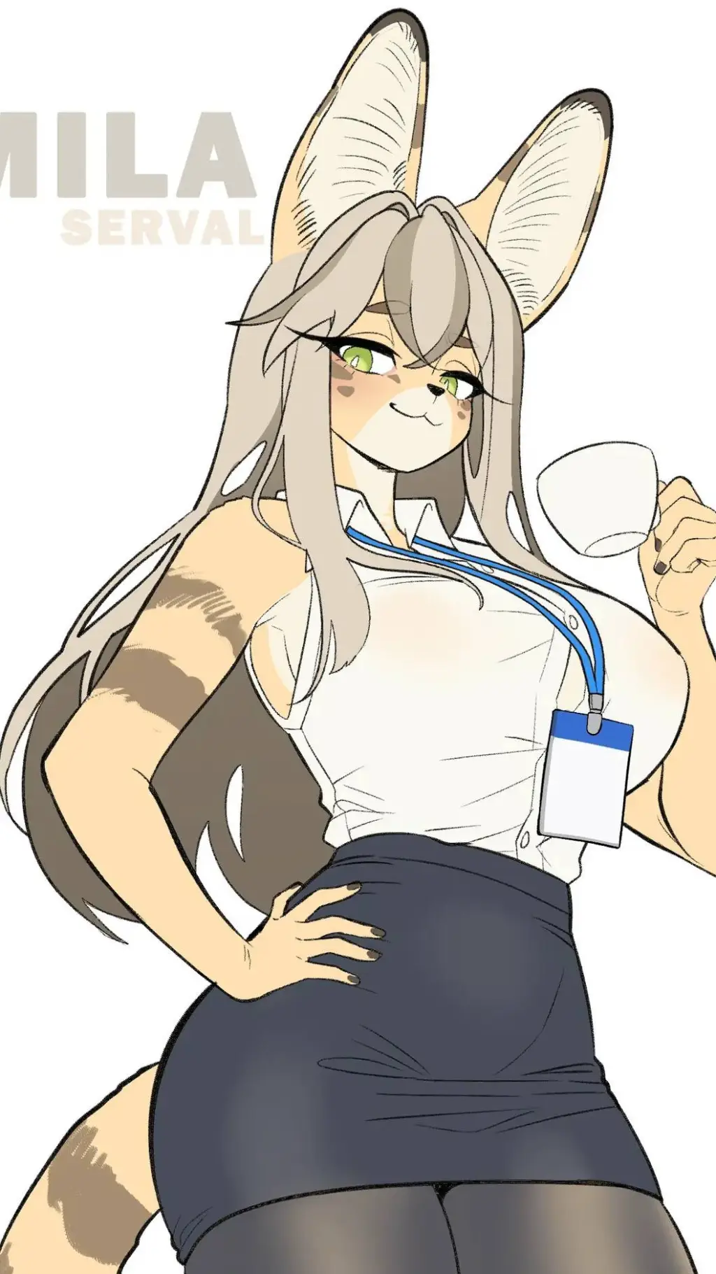 ai character: Mila serval background