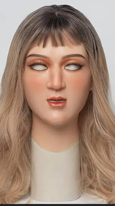 ai character: woman mask background