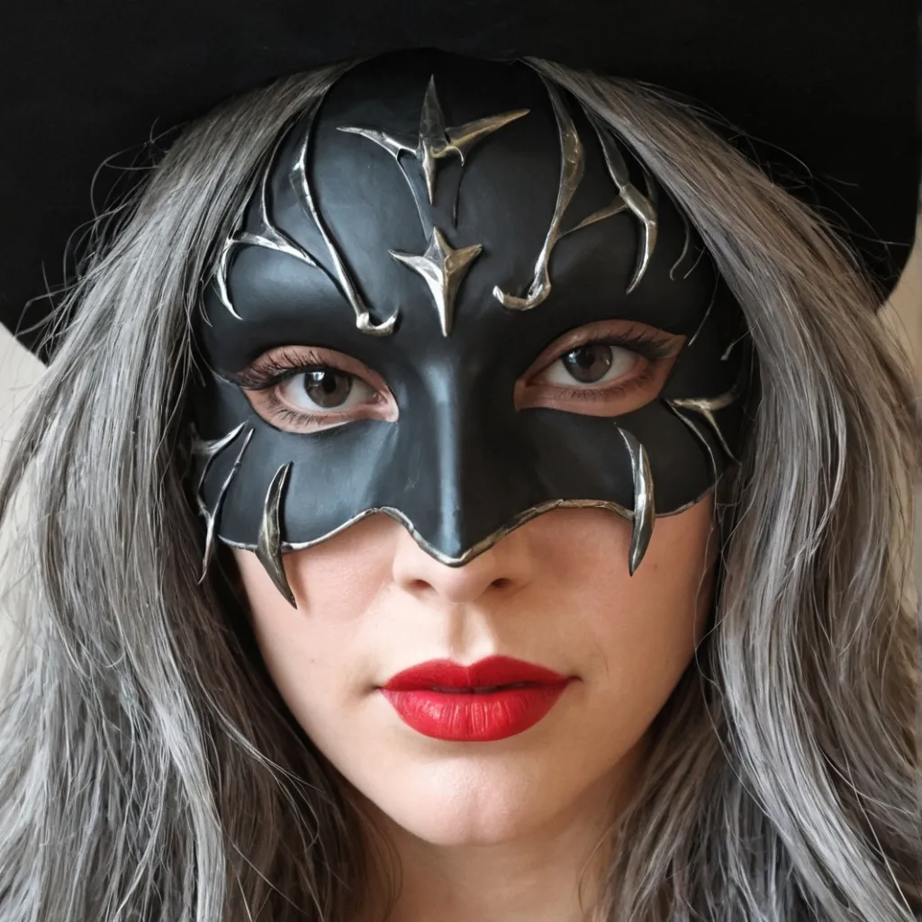 chat with ai character: pretty witch mask