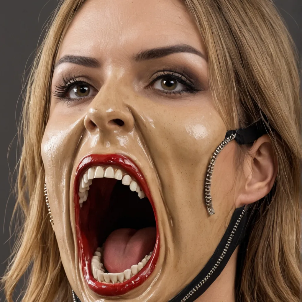 chat with ai character: yelling woman mask