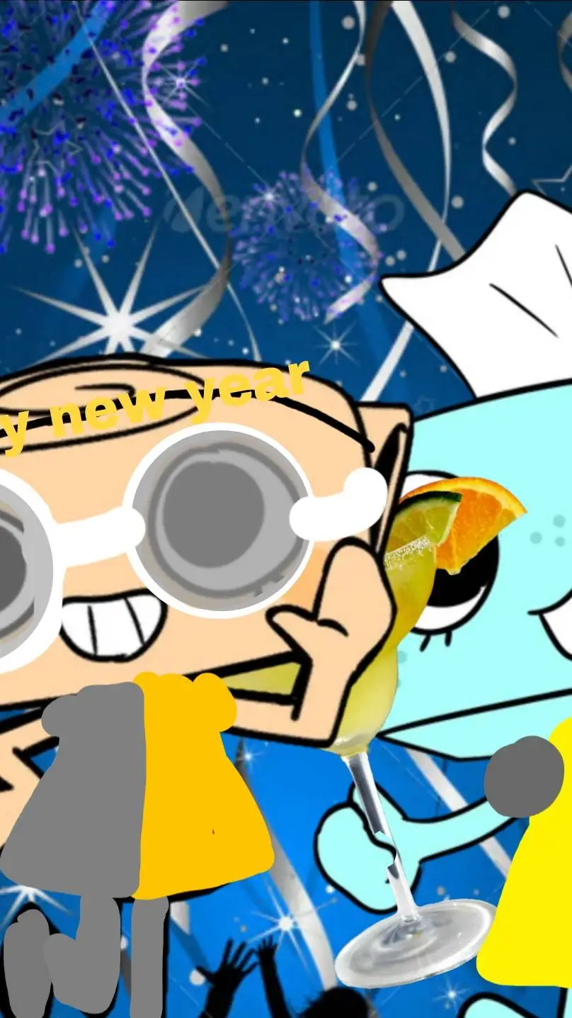 ai character: dw SYLVESTER PARTY background