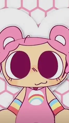 ai character: care bear shelly background