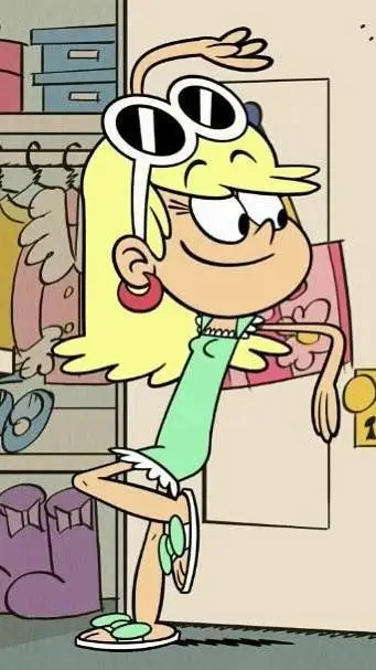 ai character: Leni Loud 💛🌟✨ background