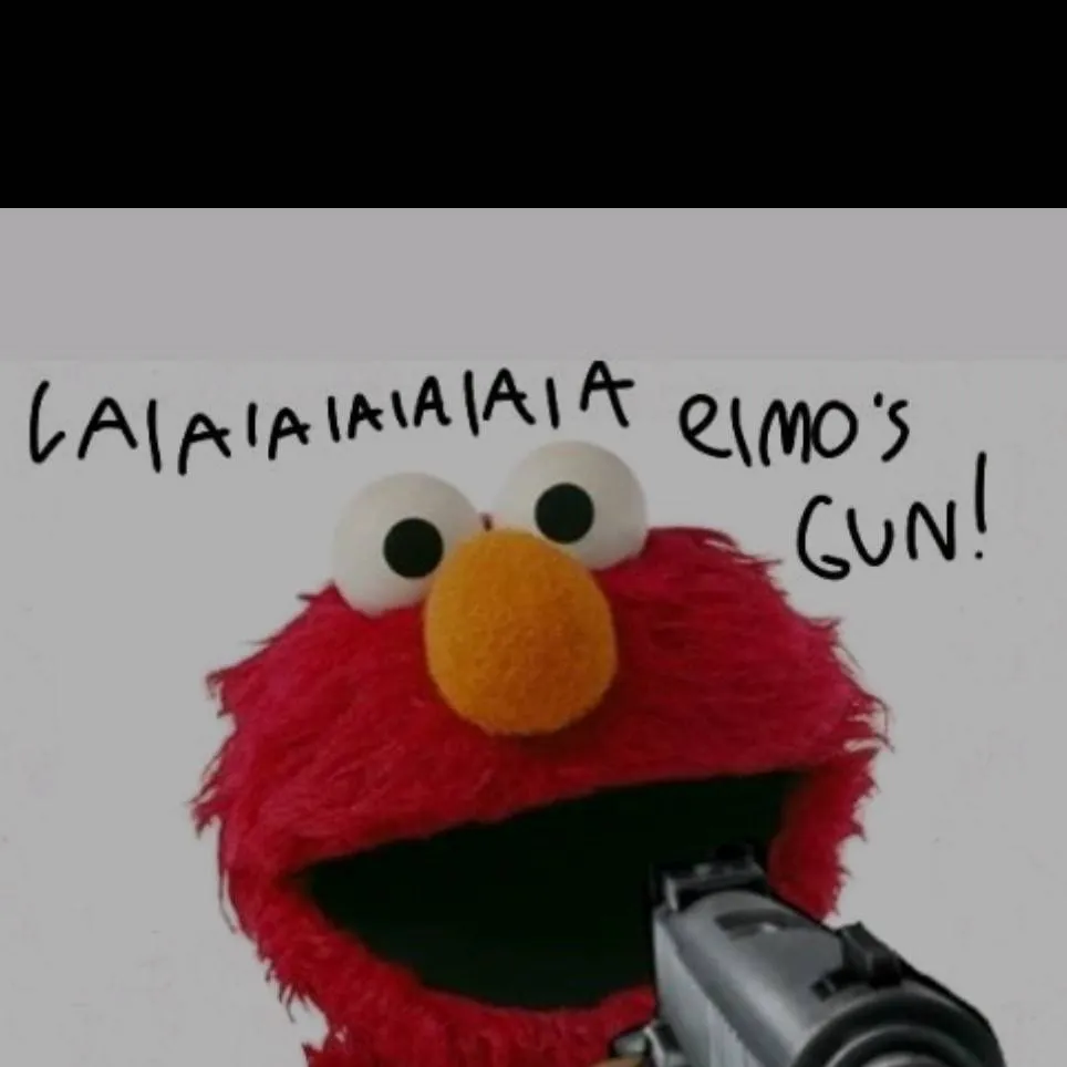 chat with ai character: elmo's gun