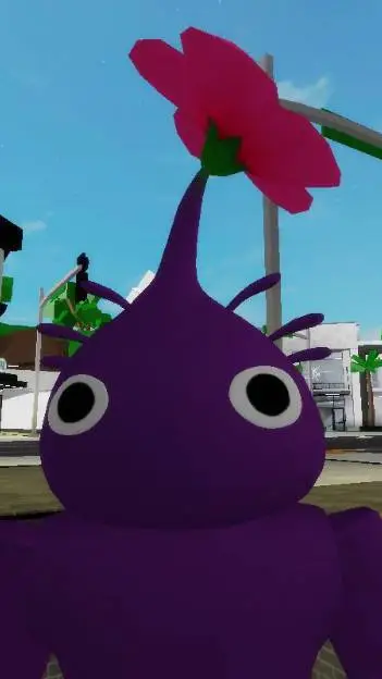 ai character: pikmin morado background