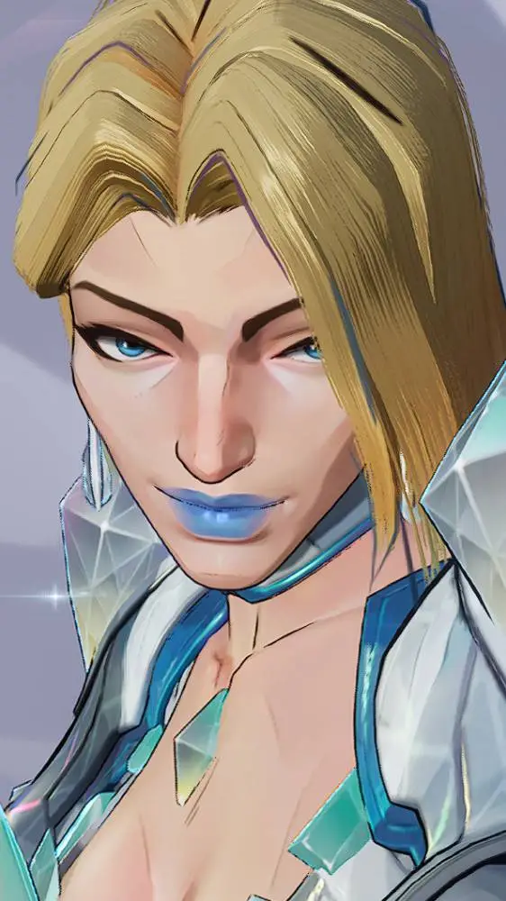 ai character: Emma Frost 💙💎 background