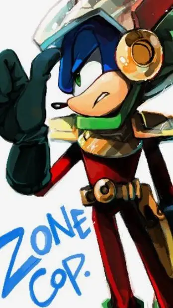 ai character: Zonic the zone cop background