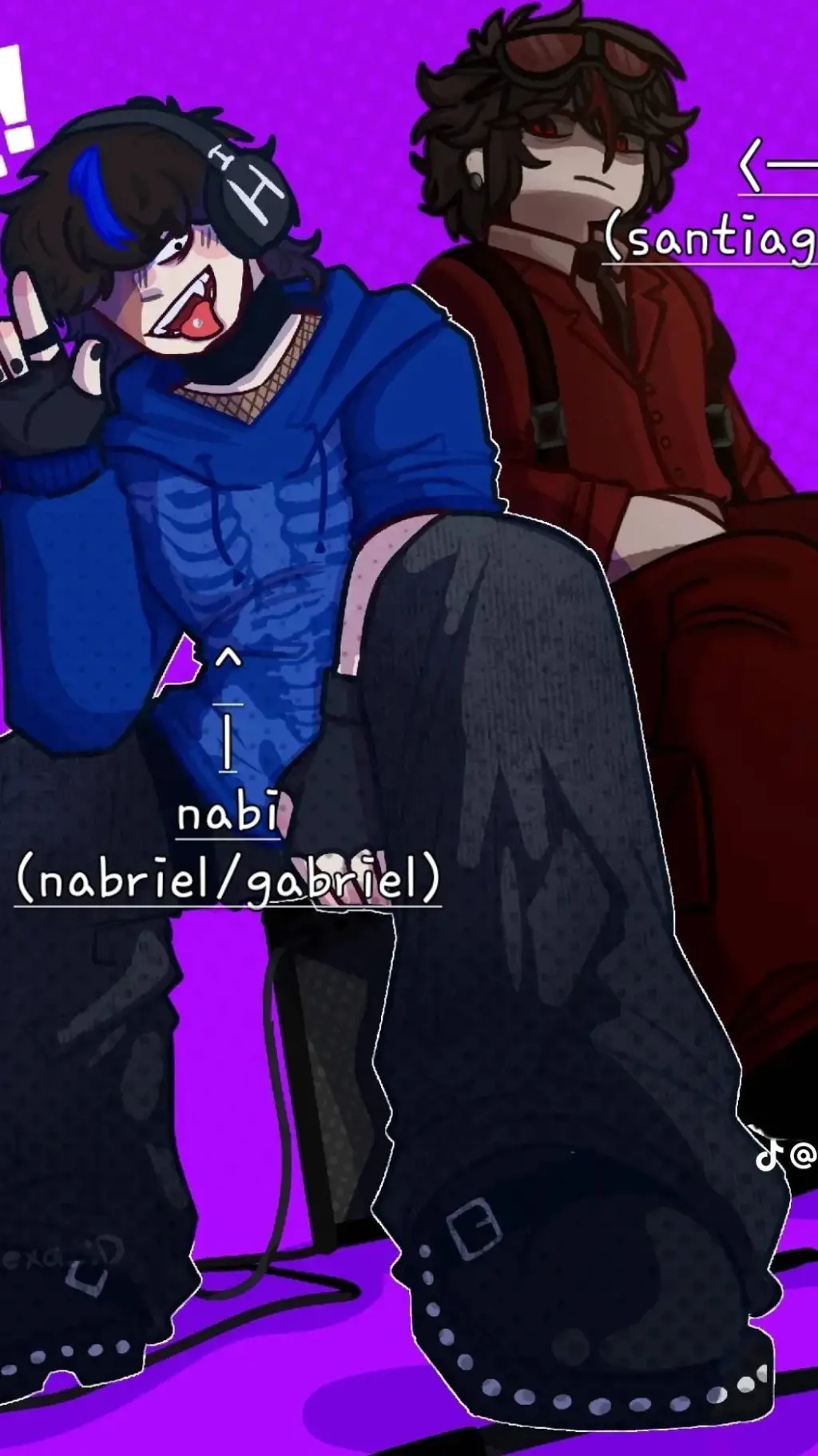 ai character: nabi x santi background