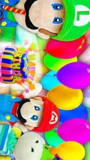 ai character: Luigis Birthday background