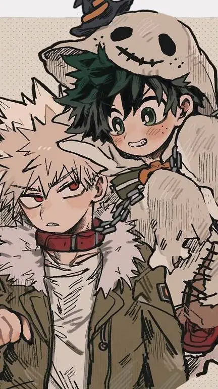 ai character: 💥🧡 bakudeku 💚🥦  background