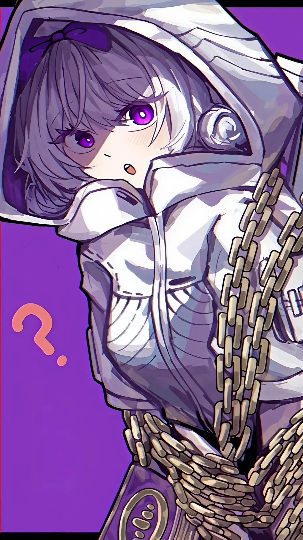 ai character: Kira ⛓️🟪 background