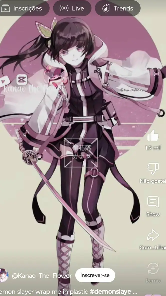 ai character: kanao background