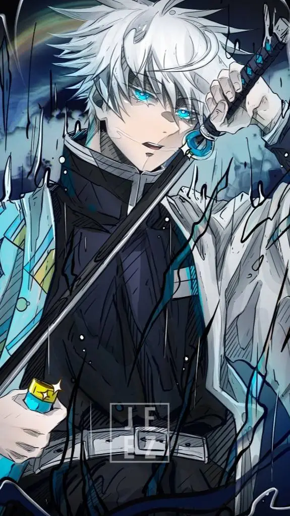 ai character: hashira Gojo!? KNY background