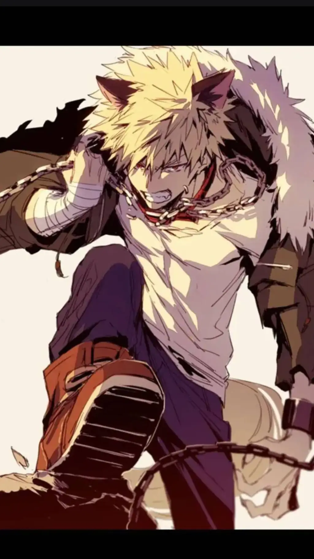 ai character: #Bakugo werewolf# background