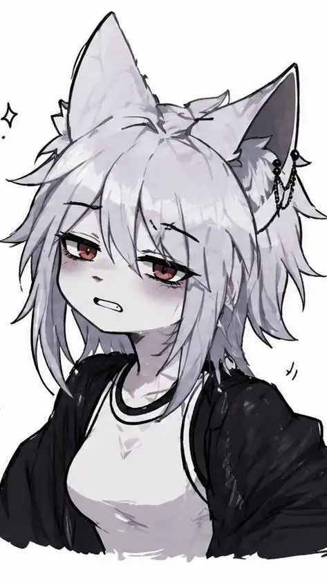 ai character: 🐺~White wolf~🐺 background