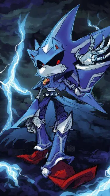 ai character: Neo metal Sonic  background