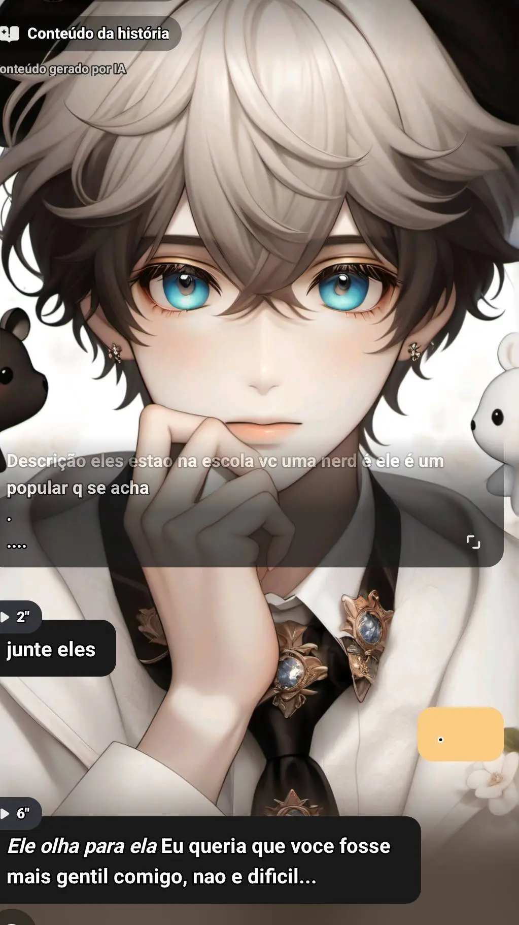 ai character: Hideki  background