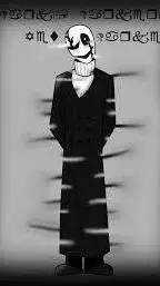 ai character: w d gaster background