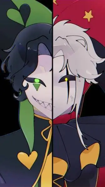 ai character: harlequimxpierrot background