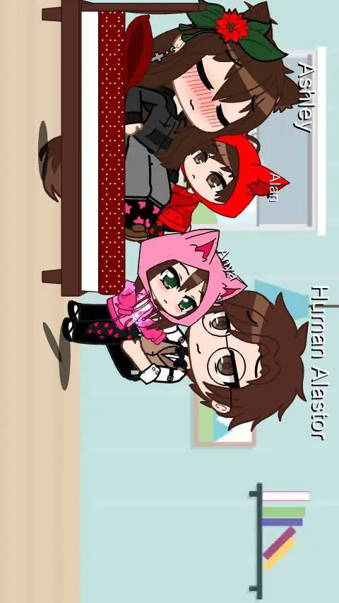 ai character: Alastor and Ashley background