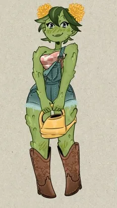 ai character: Floral background